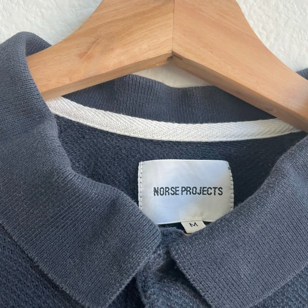 Norse Projects Long -Sleeve Polo, Blue, Medium